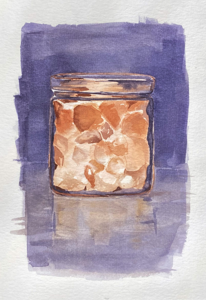 Watercolor: salt lamp